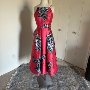 Floral Pink Midi Dress
